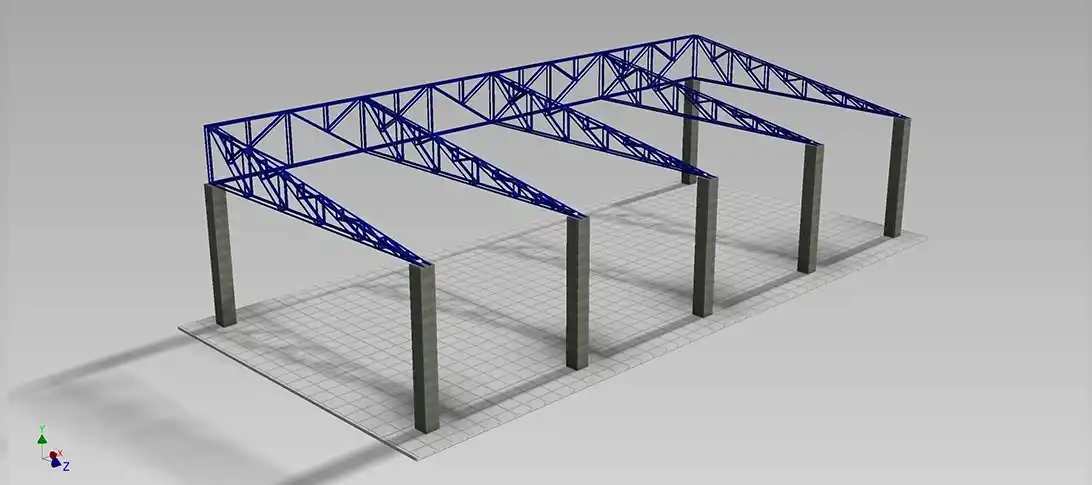 3D модель металлического строения